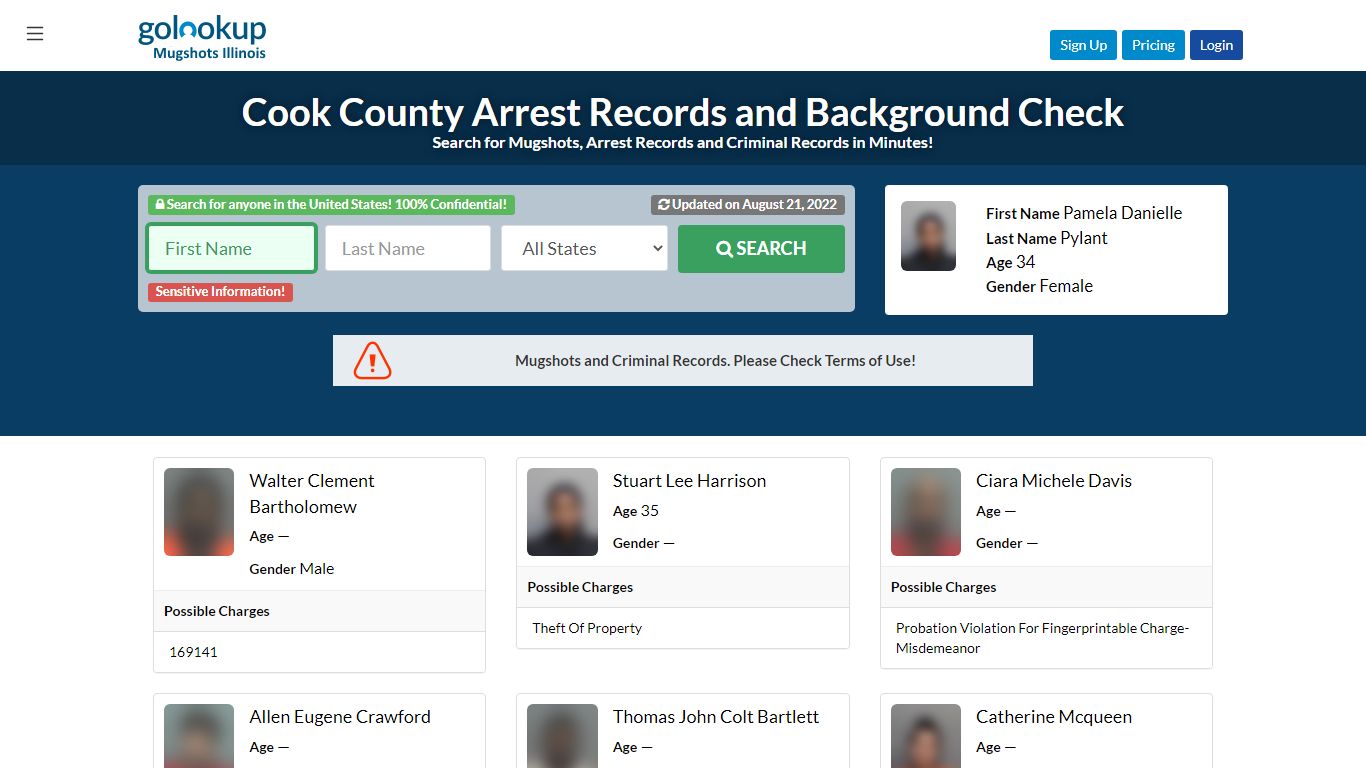 Cook County Mugshots, Cook County Arrest Records - GoLookUp